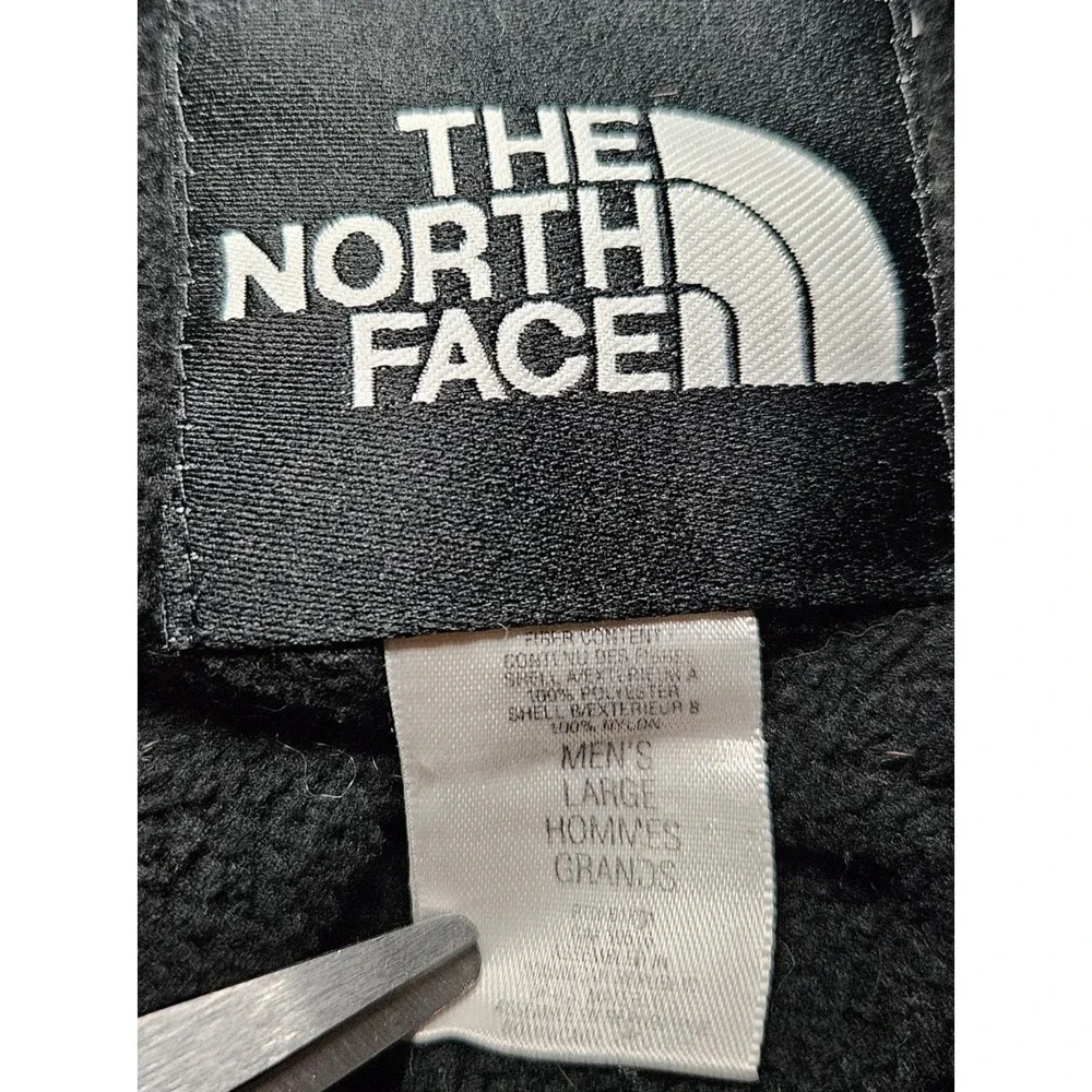 The North Face Men's Denali Black Polartec Fleece Pit Zip Full Zip Jacket Large